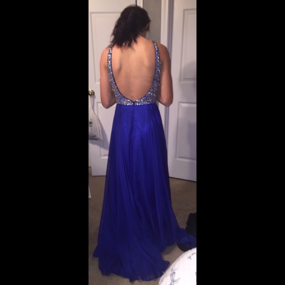 Royal Blue Prom Dress - Picture 2 of 7